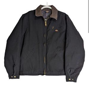 Vintage Dickies Detroit Blanket Lined Jacket Duck Canvas Black Work Coat